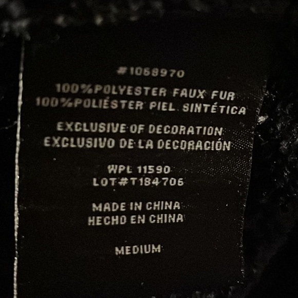 32 Degree Heat Soft Faux Fur Dark Blue Jacket Sz Med - Picture 8 of 8